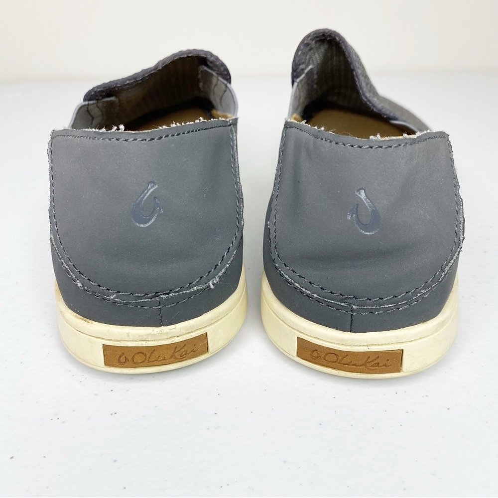 OluKai Pehuea Slip On Sneaker in Pavement Gray Size 7 - Picture 5 of 11